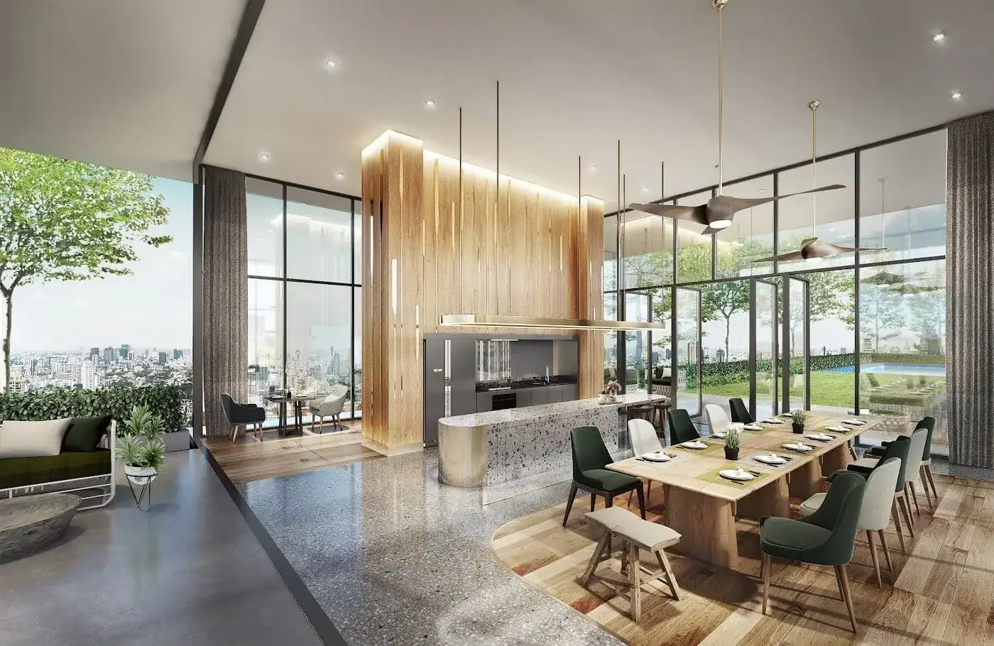 Kitchen at XT Phayathai, a Sansiri development in Bangkok, Thailand